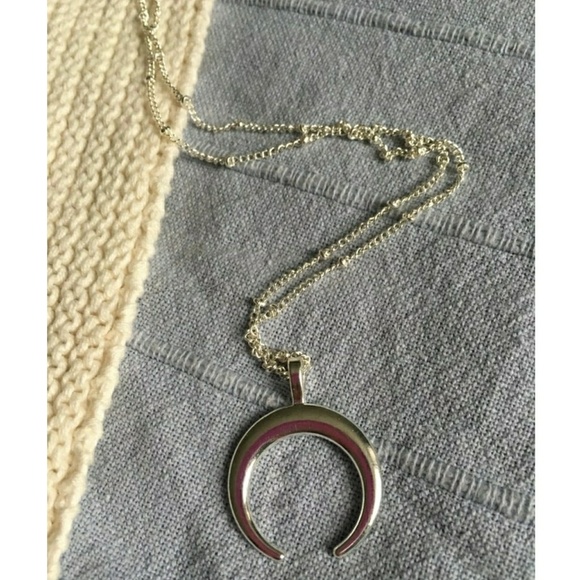Double Horn Bohemian Crescent Necklace - Picture 4 of 8